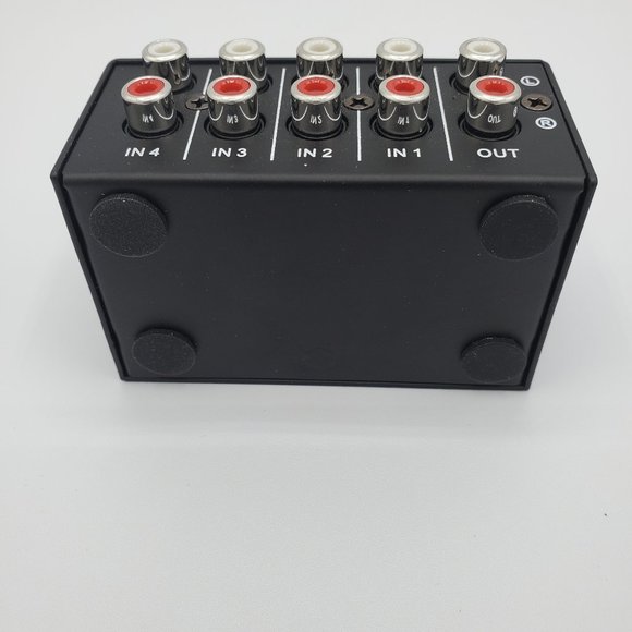 BNIB Mini Stereo RCA 4 channel passive audio mixer CX400 - Picture 5 of 9